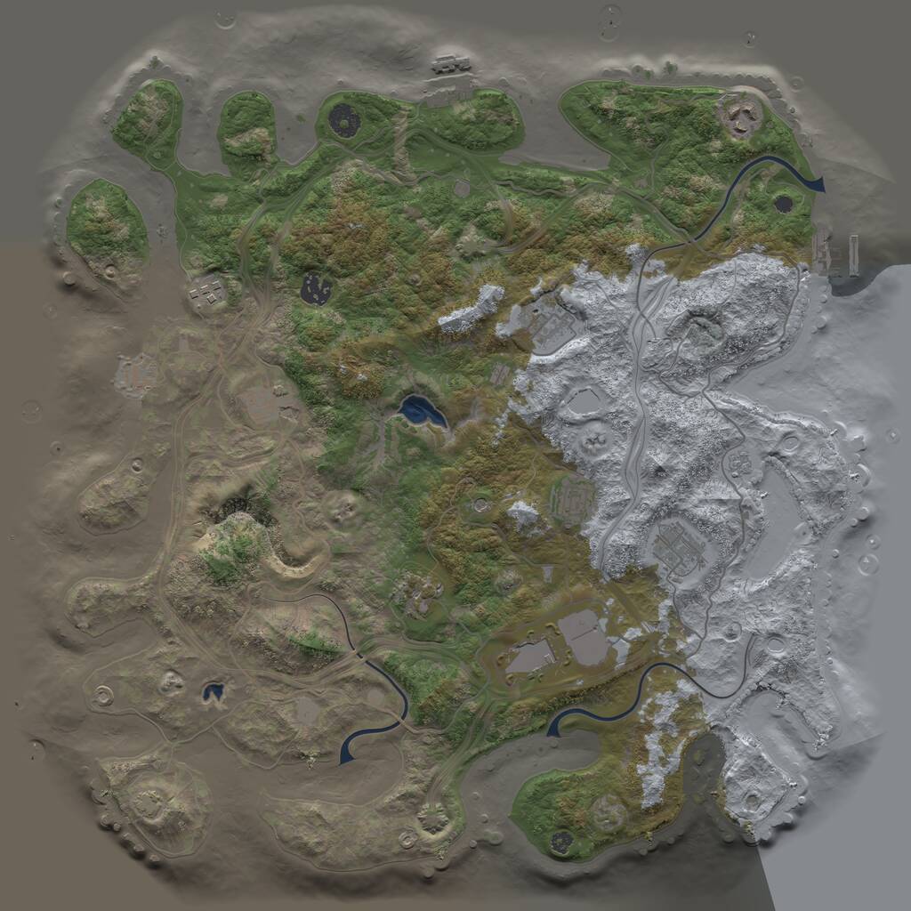 Rust Map: Procedural Map, Size: 4250, Seed: 1404255518, 15 Monuments