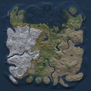 Thumbnail Rust Map: Procedural Map, Size: 4250, Seed: 1407150183, 16 Monuments