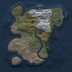 Thumbnail Rust Map: Procedural Map, Size: 2500, Seed: 97699347, 6 Monuments