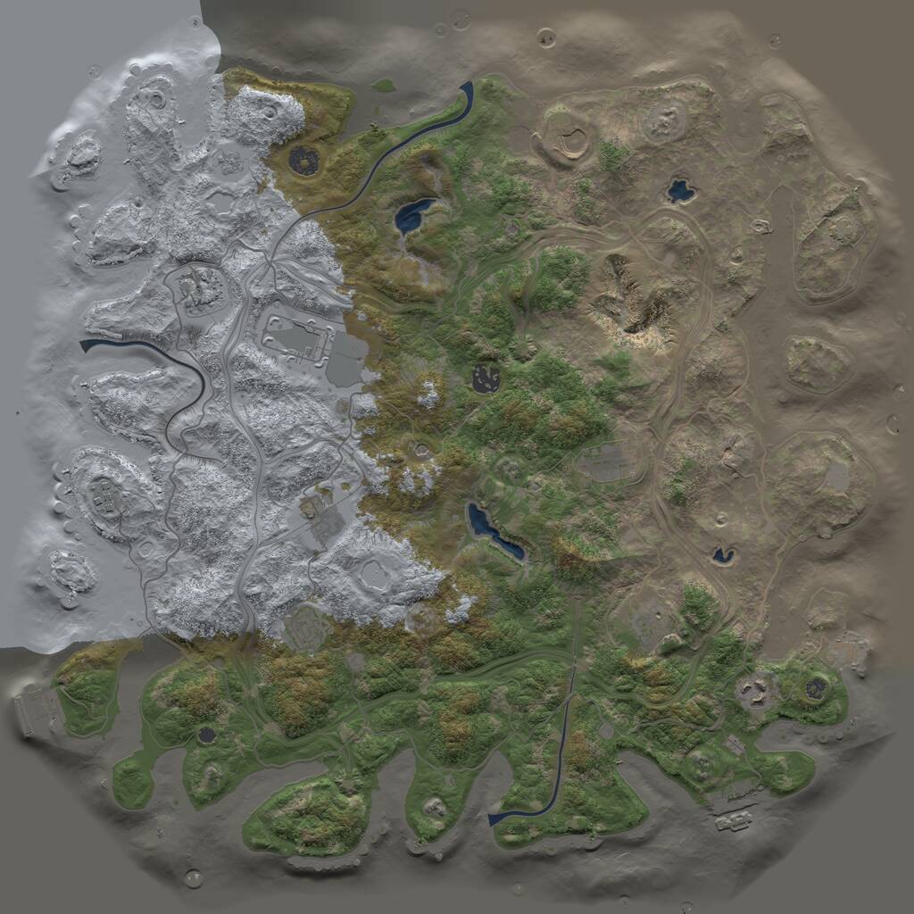 Rust Map: Procedural Map, Size: 4552, Seed: 6271, 16 Monuments