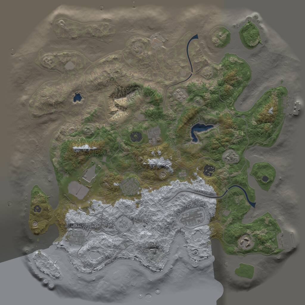 Rust Map: Procedural Map, Size: 4000, Seed: 26537, 14 Monuments