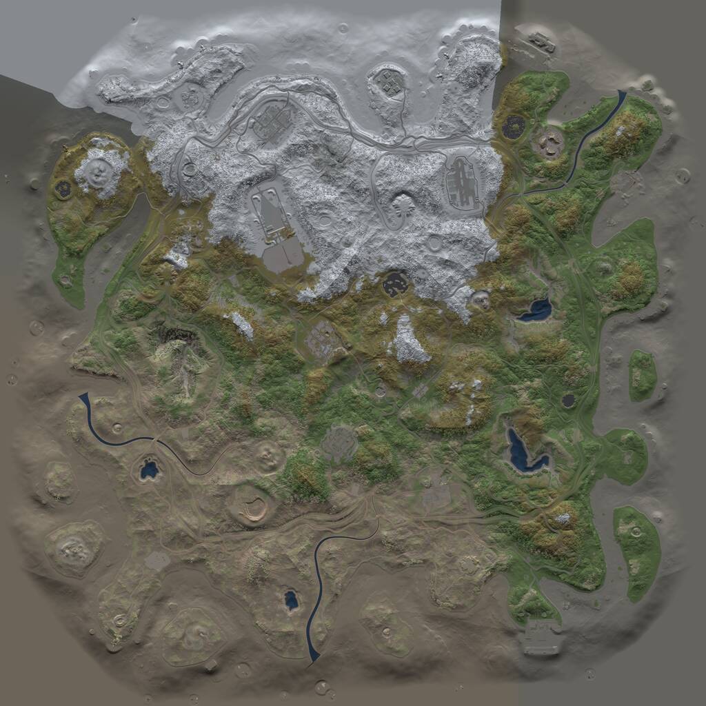 Rust Map: Procedural Map, Size: 4500, Seed: 1498856456, 17 Monuments