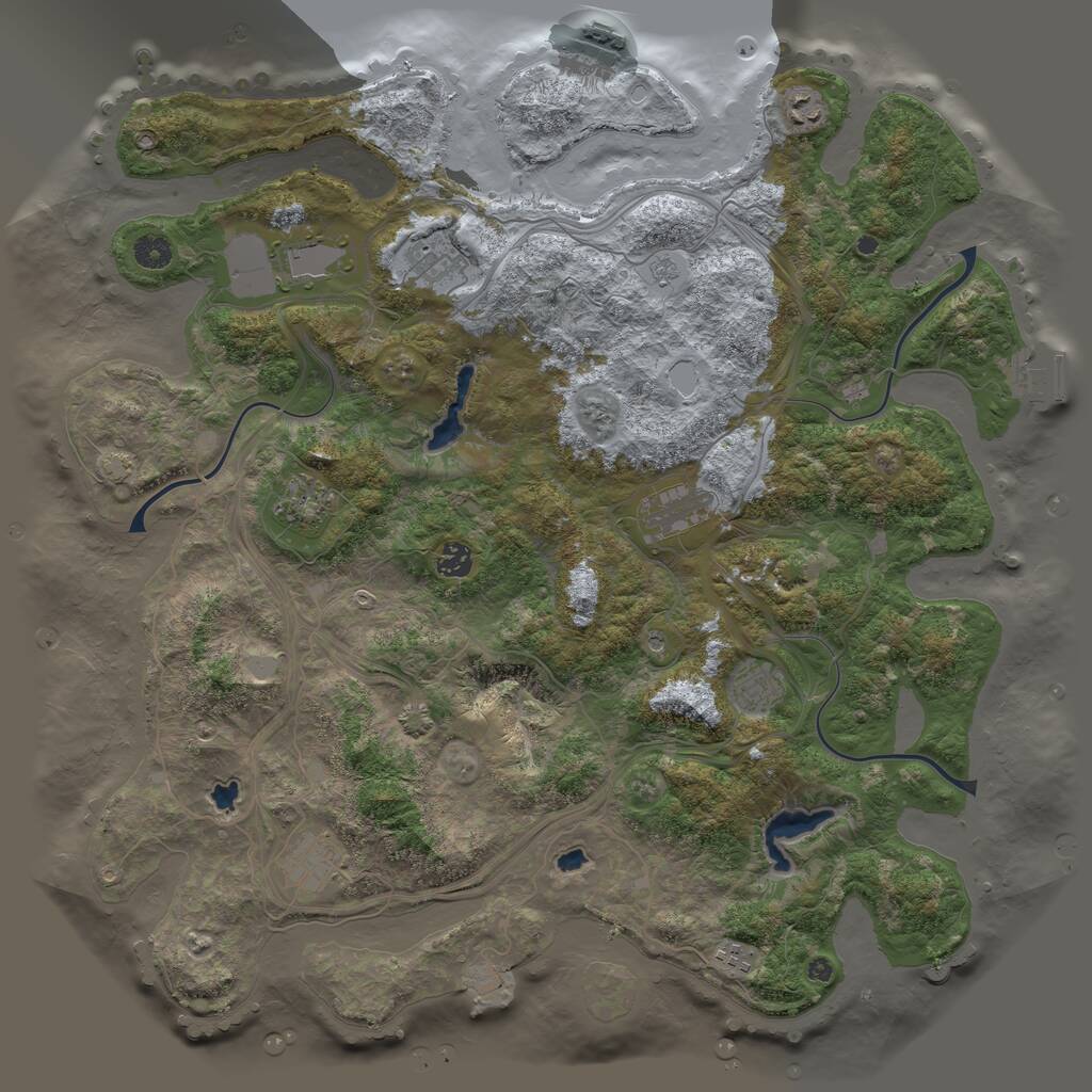 Rust Map: Procedural Map, Size: 4500, Seed: 483074207, 15 Monuments