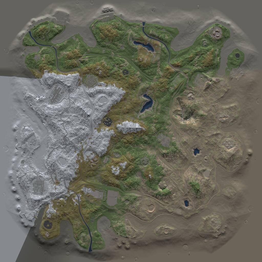 Rust Map: Procedural Map, Size: 4500, Seed: 1803782098, 17 Monuments