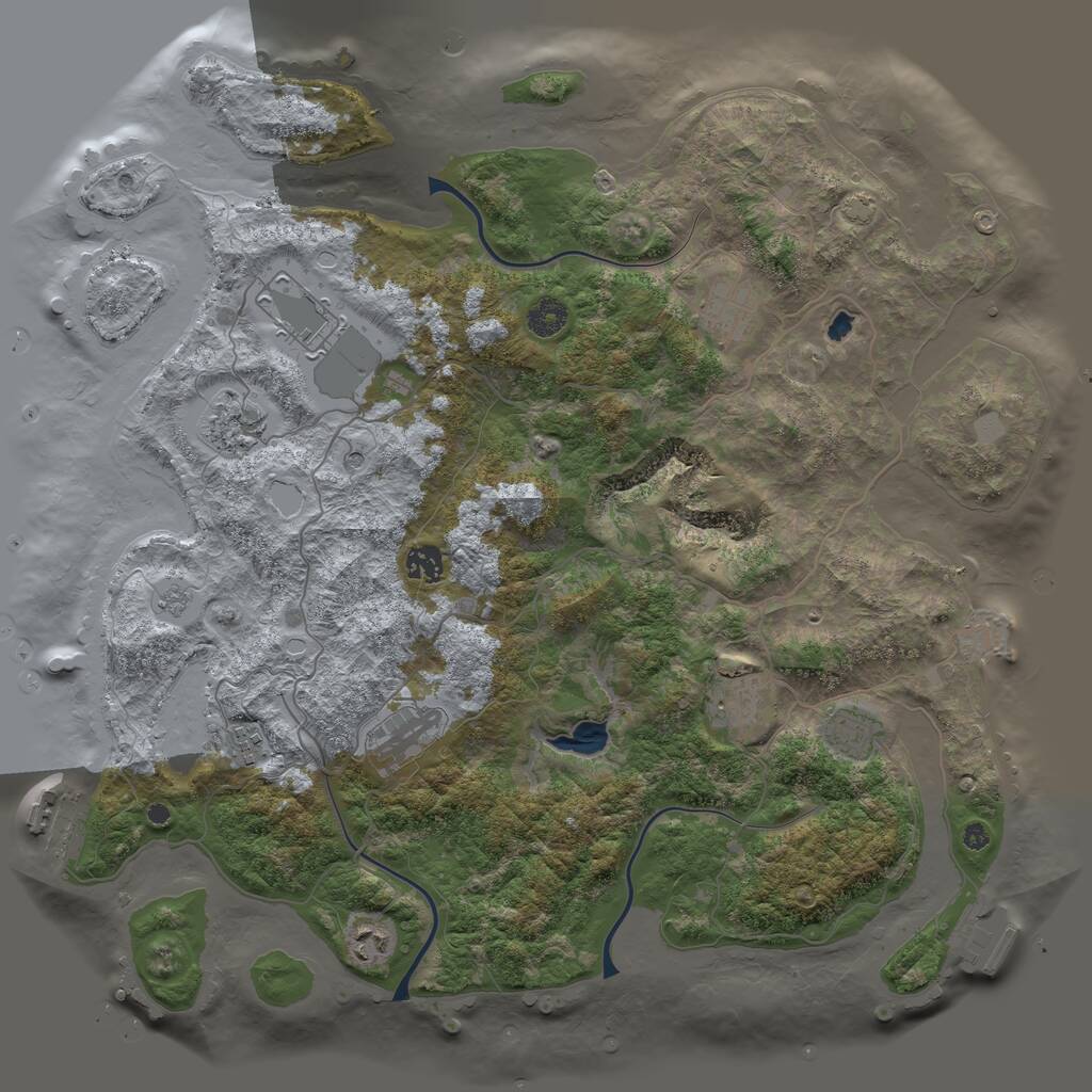 Rust Map: Procedural Map, Size: 4200, Seed: 585968548, 15 Monuments