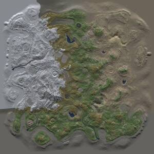 Thumbnail Rust Map: Procedural Map, Size: 5000, Seed: 1307107302, 17 Monuments