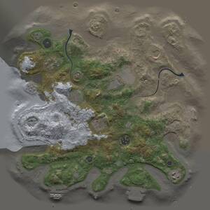 Thumbnail Rust Map: Procedural Map, Size: 3500, Seed: 1034181536, 14 Monuments