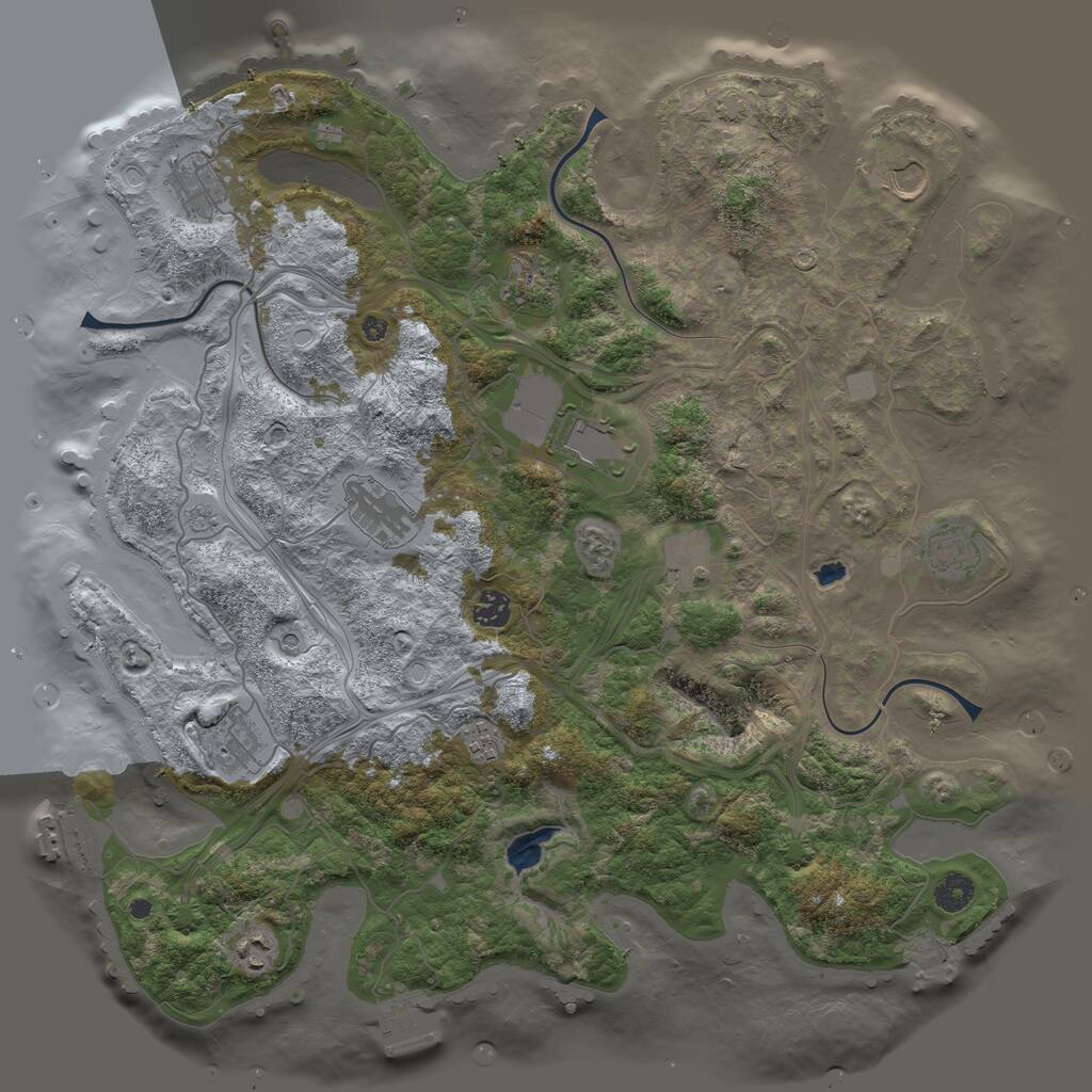 Rust Map: Procedural Map, Size: 4250, Seed: 1874461776, 17 Monuments