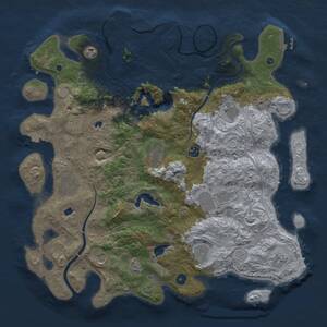 Thumbnail Rust Map: Procedural Map, Size: 4500, Seed: 111861613, 17 Monuments