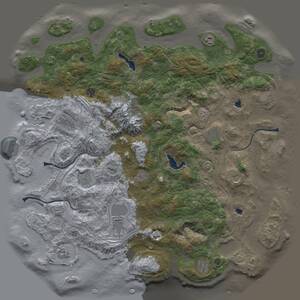 Thumbnail Rust Map: Procedural Map, Size: 5000, Seed: 634276944, 17 Monuments