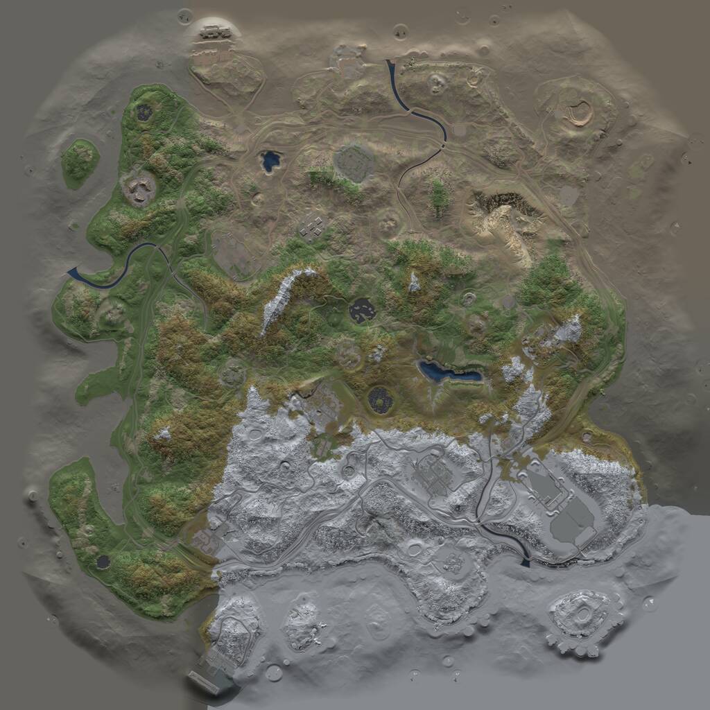 Rust Map: Procedural Map, Size: 4250, Seed: 1911246540, 17 Monuments