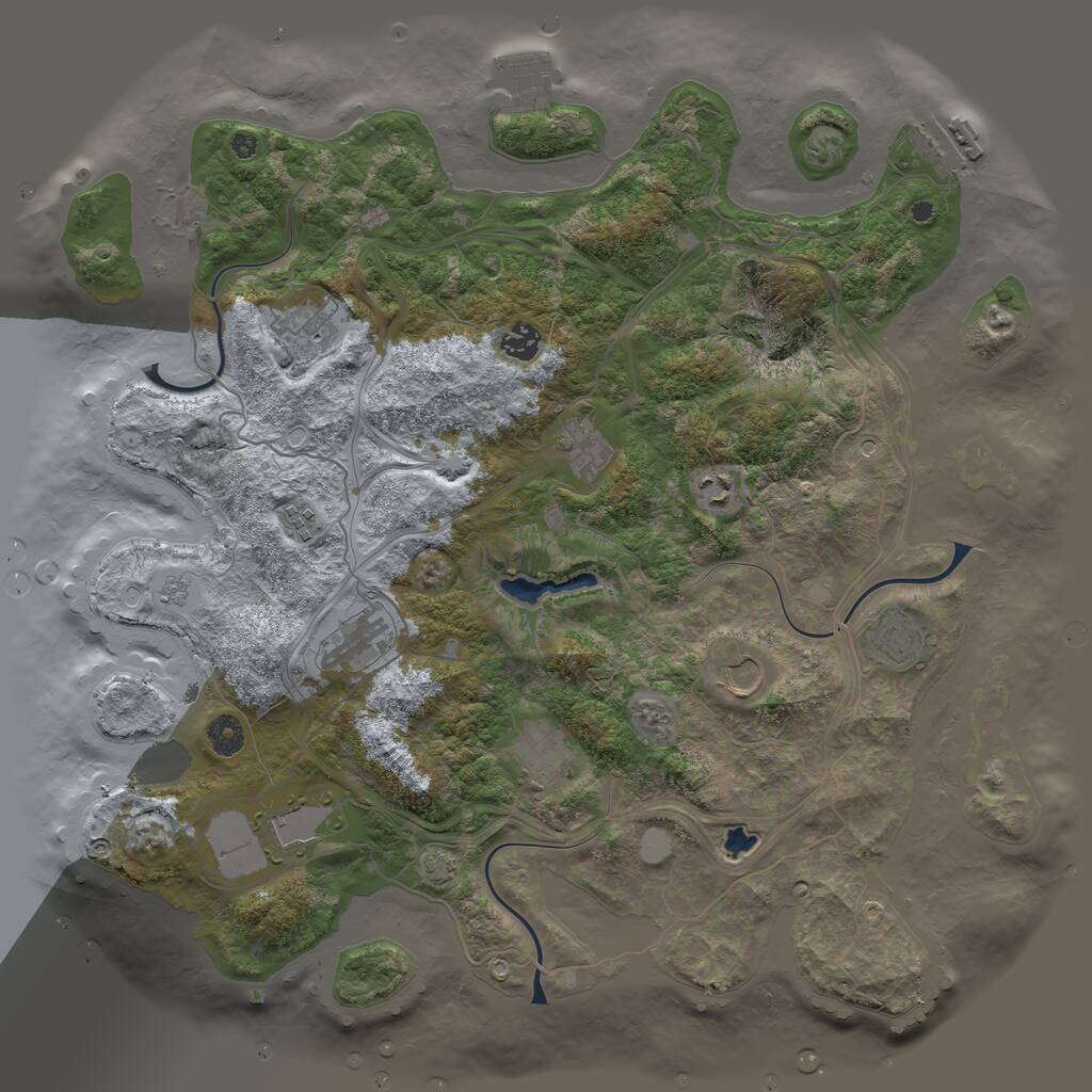 Rust Map: Procedural Map, Size: 4250, Seed: 119827, 16 Monuments