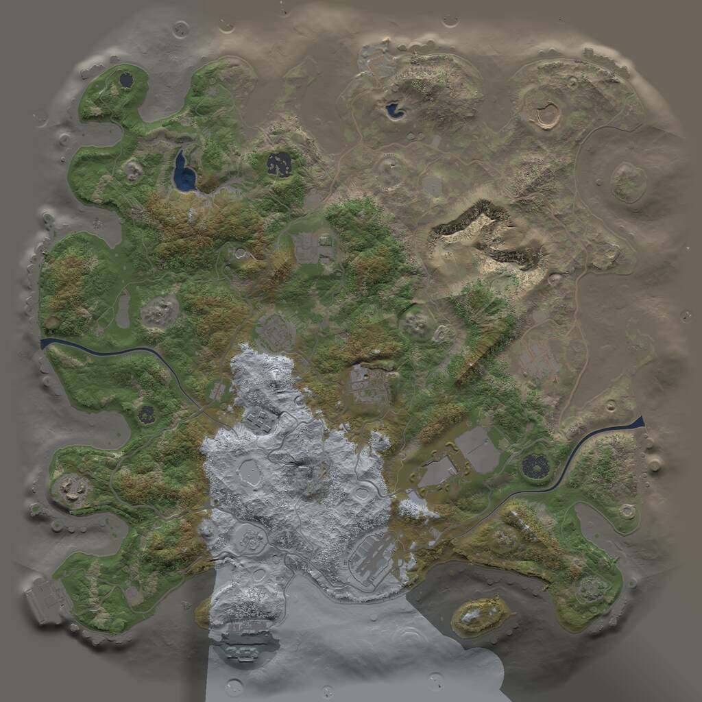 Rust Map: Procedural Map, Size: 4000, Seed: 1722022020, 16 Monuments