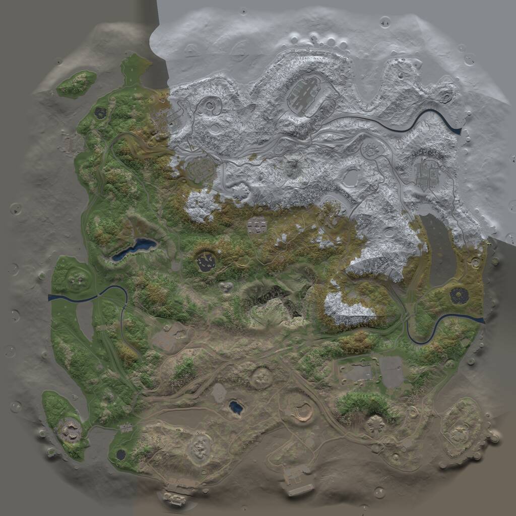 Rust Map: Procedural Map, Size: 4250, Seed: 1489827422, 17 Monuments