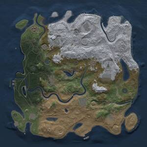 Thumbnail Rust Map: Procedural Map, Size: 4250, Seed: 1489827422, 19 Monuments