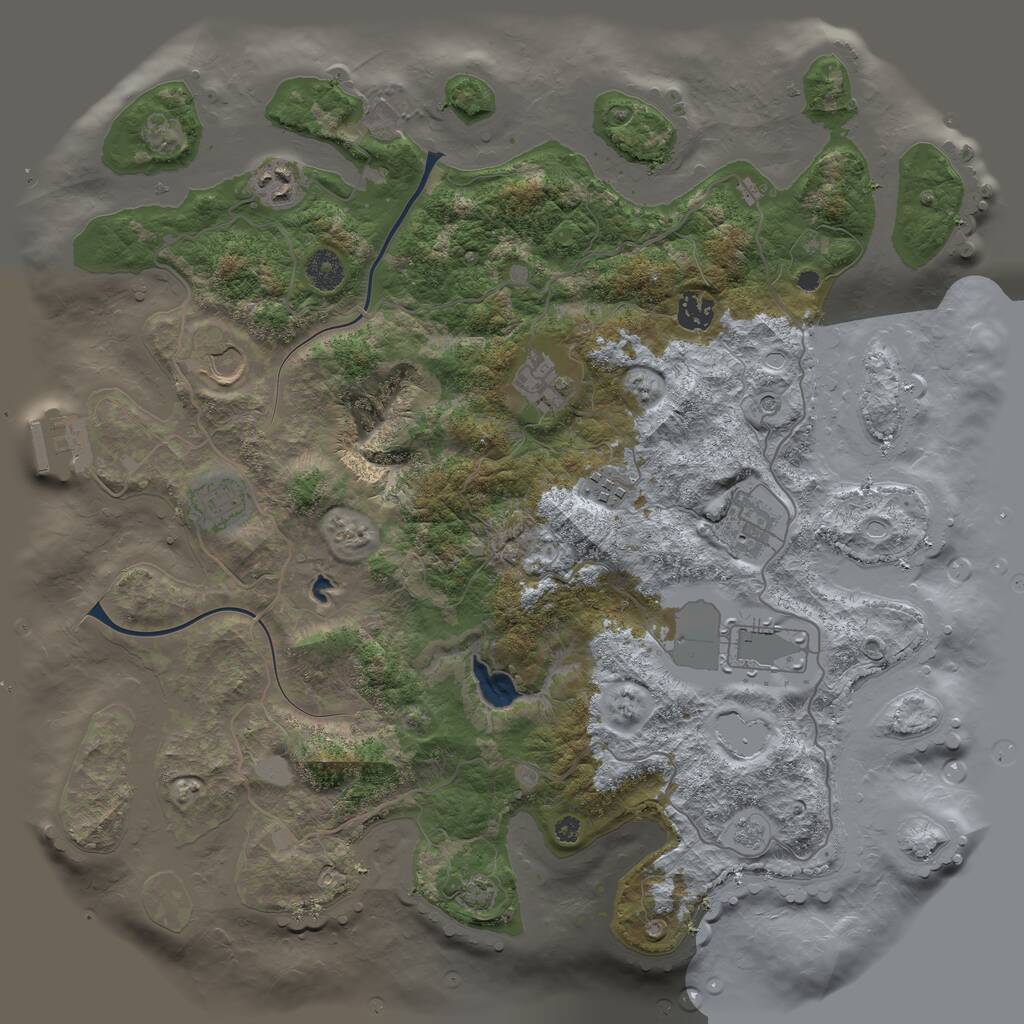 Rust Map: Procedural Map, Size: 4000, Seed: 1726733680, 13 Monuments