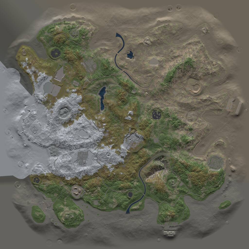 Rust Map: Procedural Map, Size: 4000, Seed: 86537864, 15 Monuments