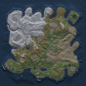 Thumbnail Rust Map: Procedural Map, Size: 3500, Seed: 712788849, 16 Monuments