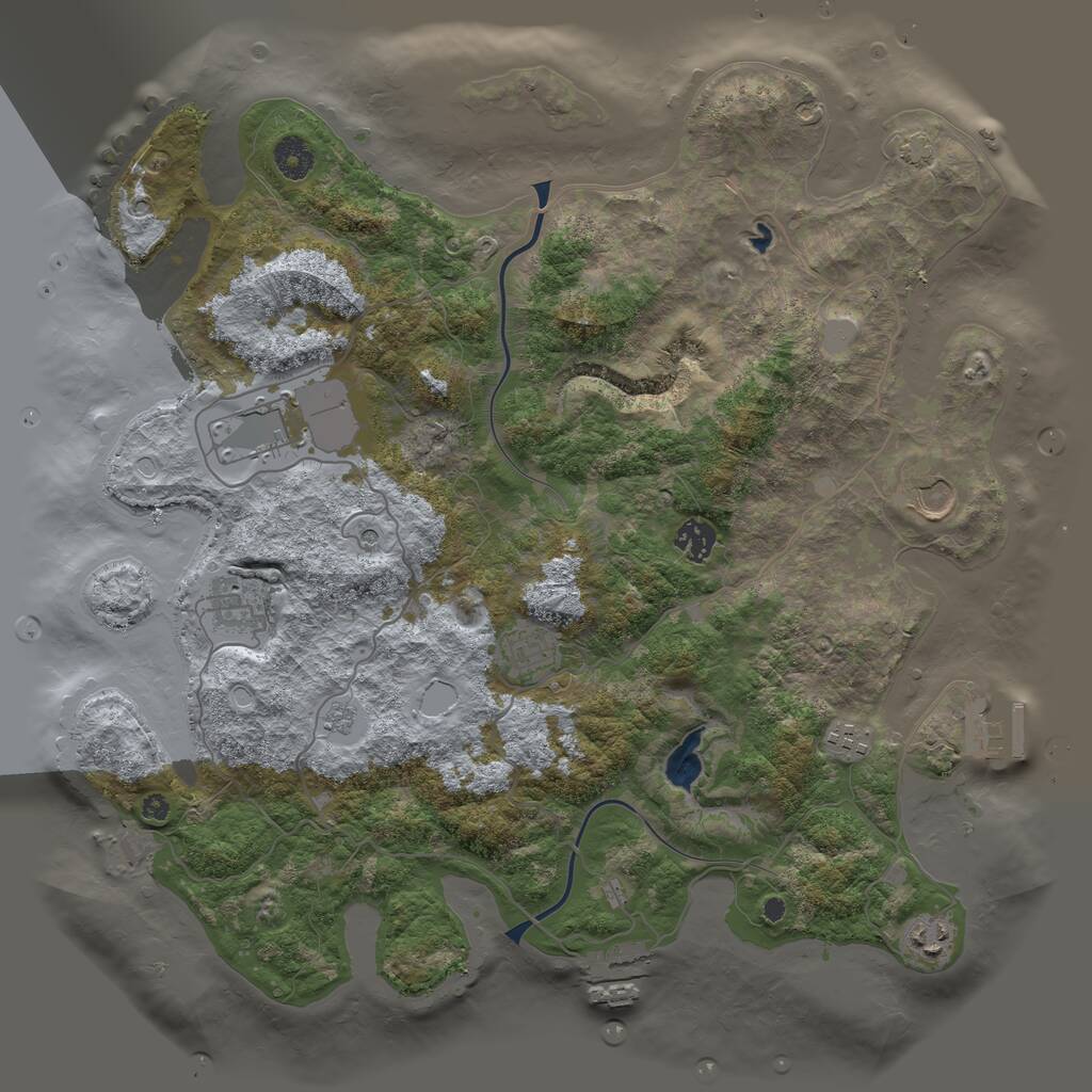 Rust Map: Procedural Map, Size: 4000, Seed: 1906198629, 13 Monuments