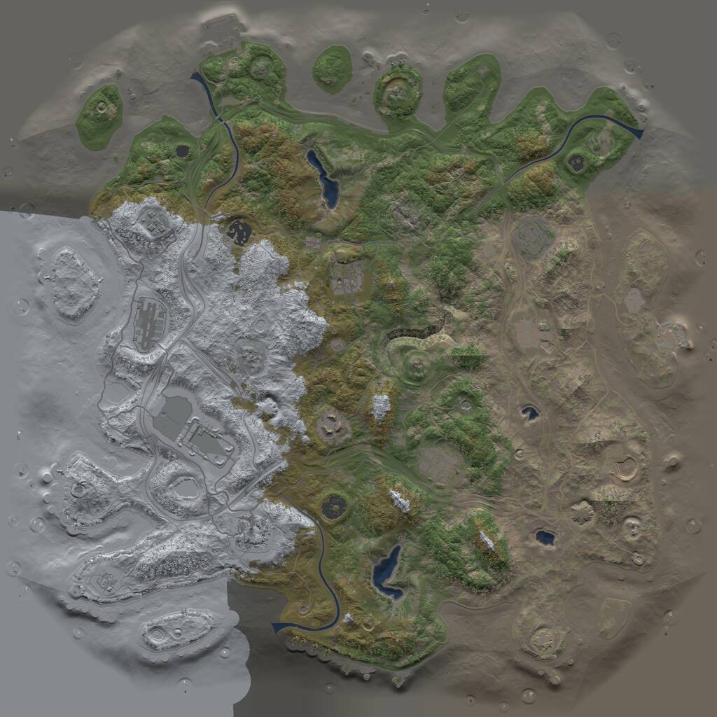 Rust Map: Procedural Map, Size: 4500, Seed: 78115141, 16 Monuments