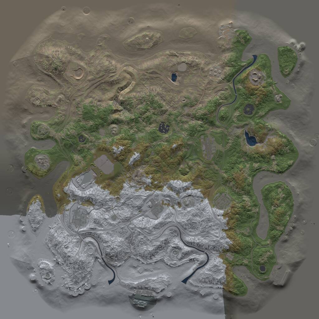 Rust Map: Procedural Map, Size: 4253, Seed: 455961895, 15 Monuments