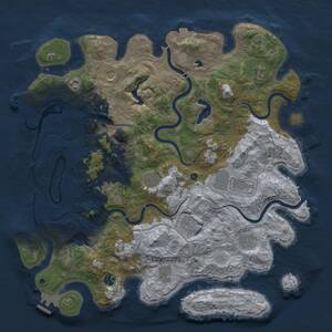 Thumbnail Rust Map: Procedural Map, Size: 4500, Seed: 170636799, 17 Monuments