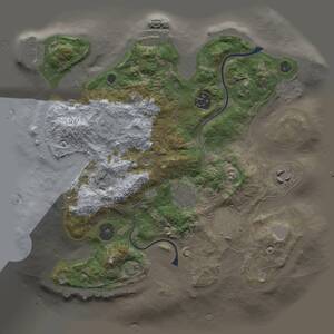 Thumbnail Rust Map: Procedural Map, Size: 3000, Seed: 770525393, 10 Monuments