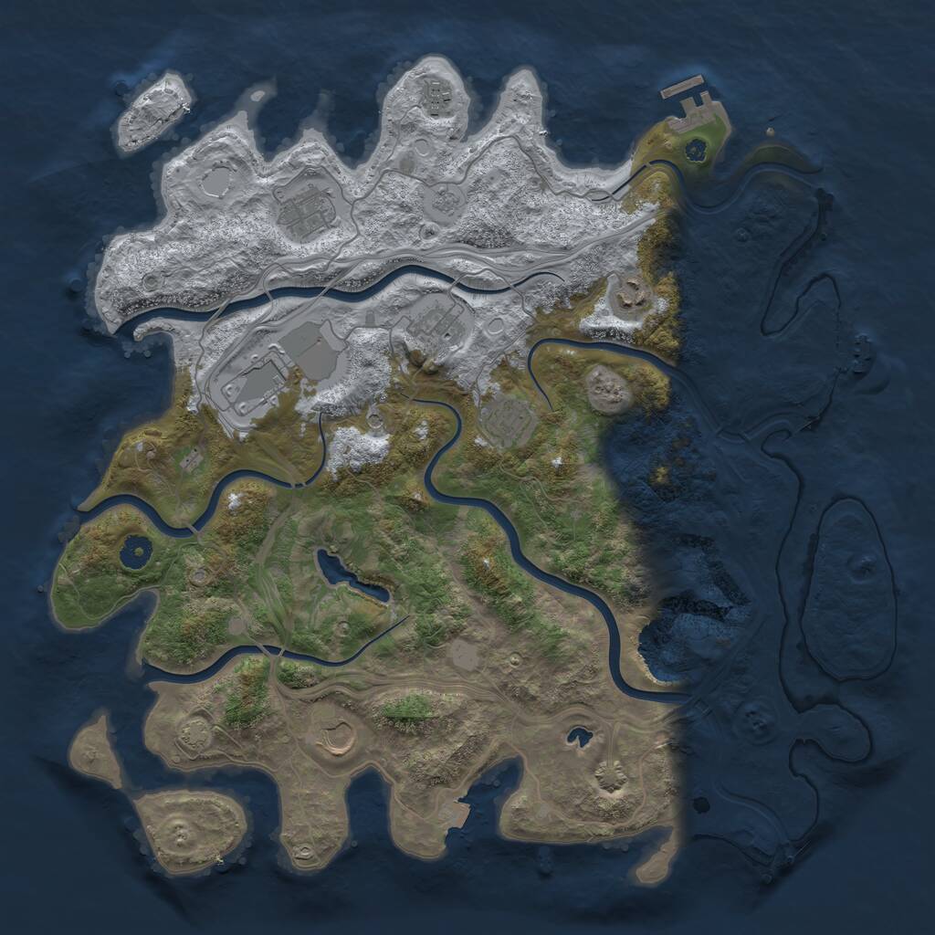 Rust Map: Procedural Map, Size: 4250, Seed: 1573220990, 13 Monuments