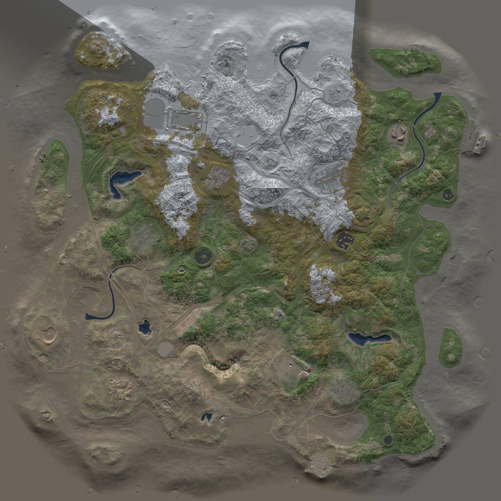 Rust Map: Procedural Map, Size: 4500, Seed: 342026075, 17 Monuments