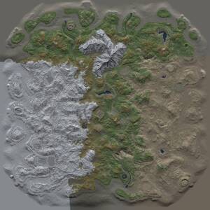 Thumbnail Rust Map: Procedural Map, Size: 6000, Seed: 398806459, 17 Monuments