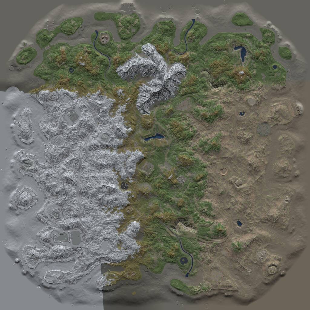 Rust Map: Procedural Map, Size: 6000, Seed: 398806459, 17 Monuments