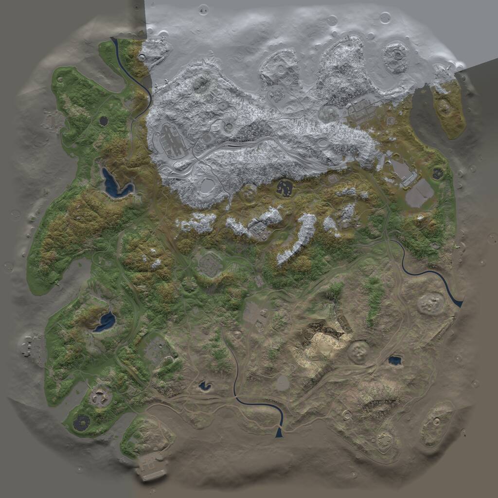 Rust Map: Procedural Map, Size: 4500, Seed: 10032024, 16 Monuments