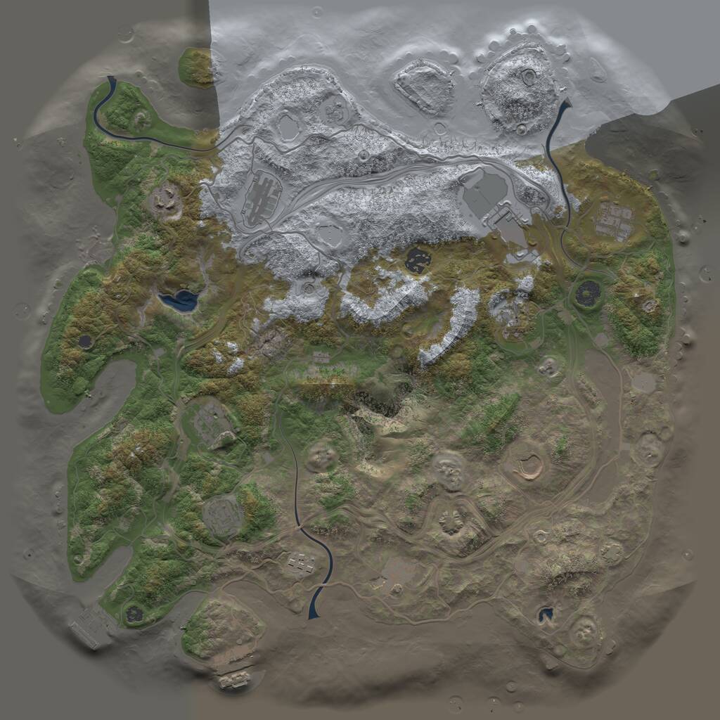 Rust Map: Procedural Map, Size: 4300, Seed: 10032024, 17 Monuments