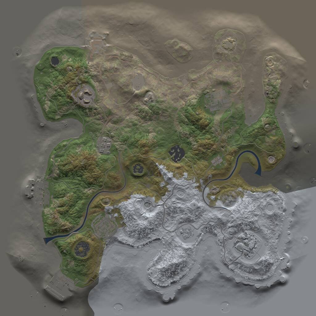 Rust Map: Procedural Map, Size: 3000, Seed: 111512975, 12 Monuments