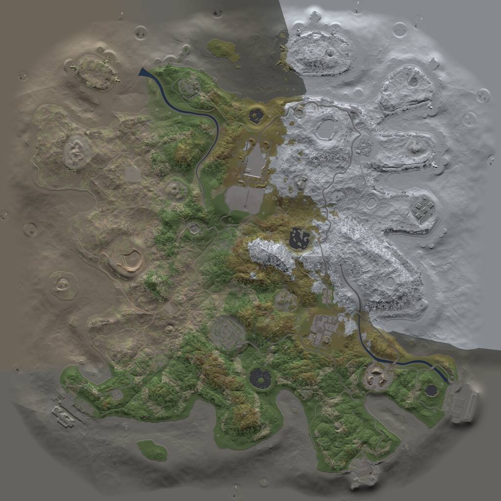 Rust Map: Procedural Map, Size: 3500, Seed: 148013517, 13 Monuments