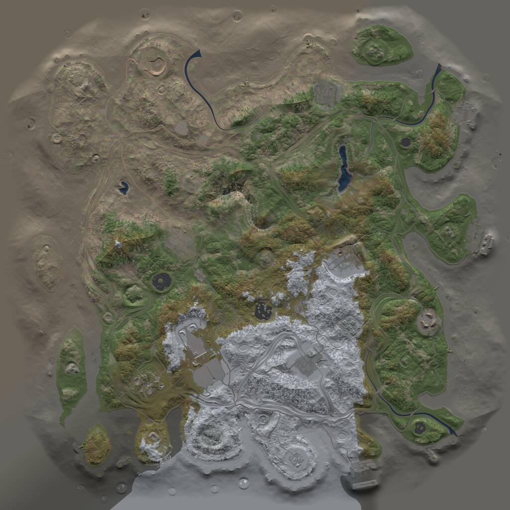 Rust Map: Procedural Map, Size: 4250, Seed: 1169715956, 16 Monuments