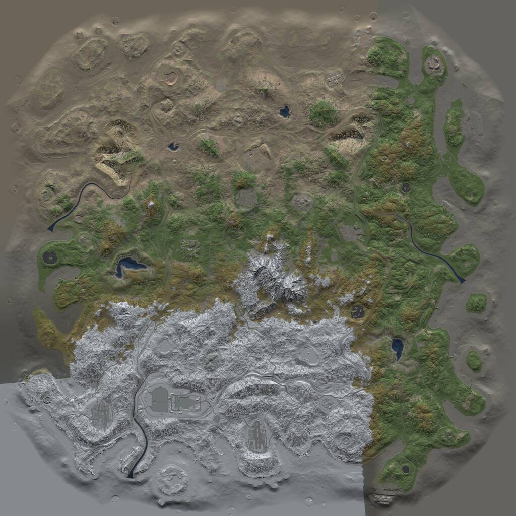 Rust Map: Procedural Map, Size: 5500, Seed: 722505871, 17 Monuments