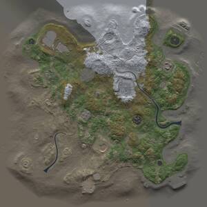 Thumbnail Rust Map: Procedural Map, Size: 3500, Seed: 2017350502, 14 Monuments