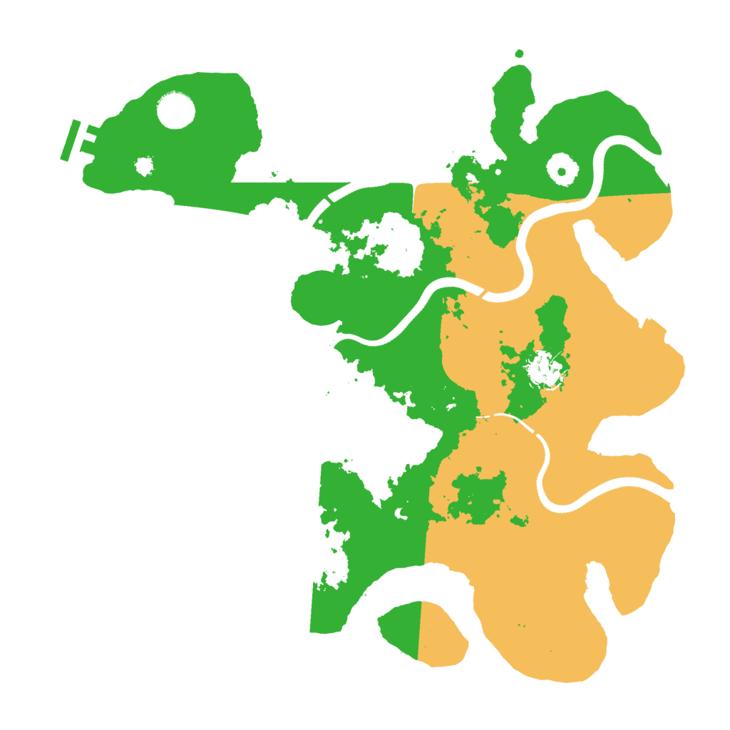 Biome Rust Map: Procedural Map, Size: 3500, Seed: 595079165