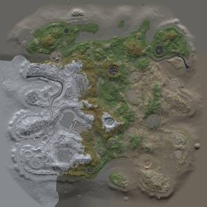 Thumbnail Rust Map: Procedural Map, Size: 3500, Seed: 595079165, 15 Monuments