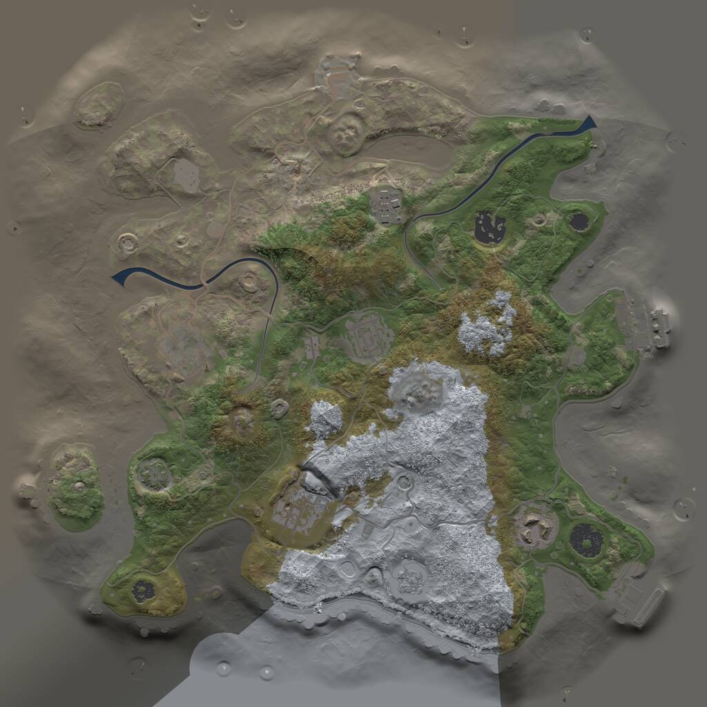 Rust Map: Procedural Map, Size: 3200, Seed: 1664462612, 12 Monuments