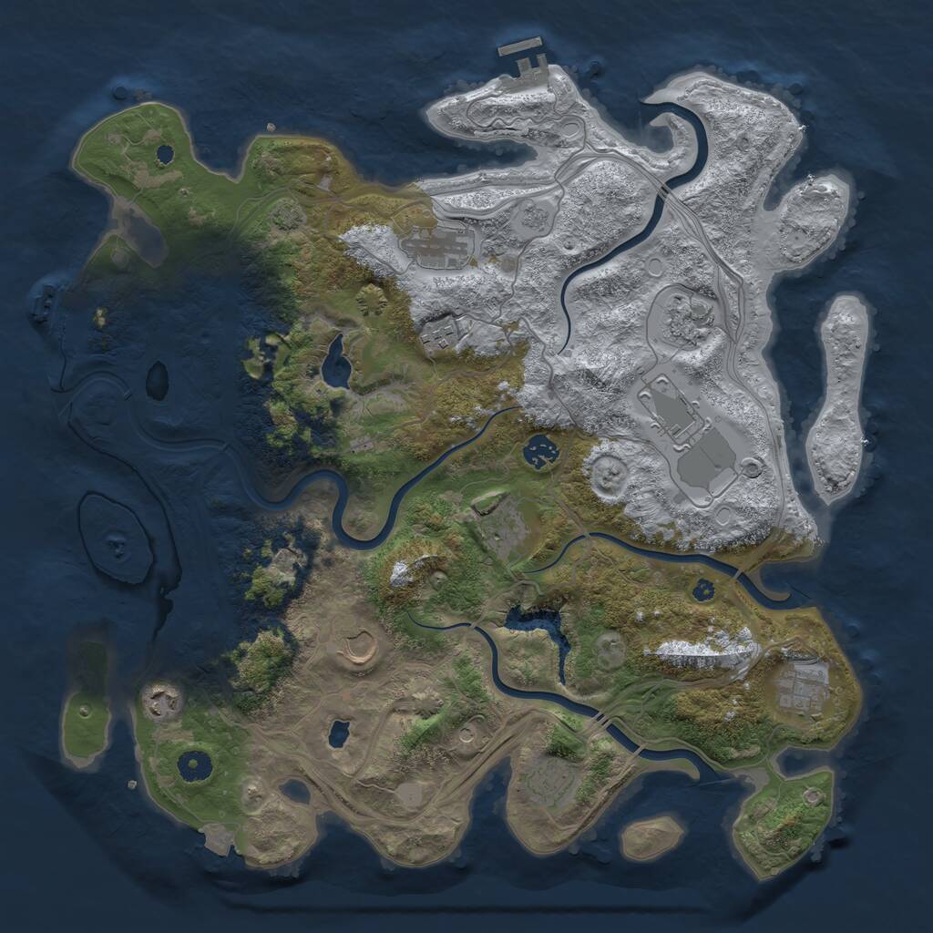 Rust Map: Procedural Map, Size: 4250, Seed: 2025723377, 16 Monuments