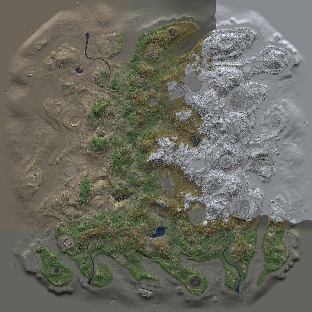 Rust Map: Procedural Map, Size: 4250, Seed: 9234775, 16 Monuments