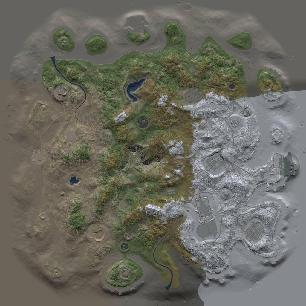 Rust Map: Procedural Map, Size: 4000, Seed: 1469279717, 12 Monuments