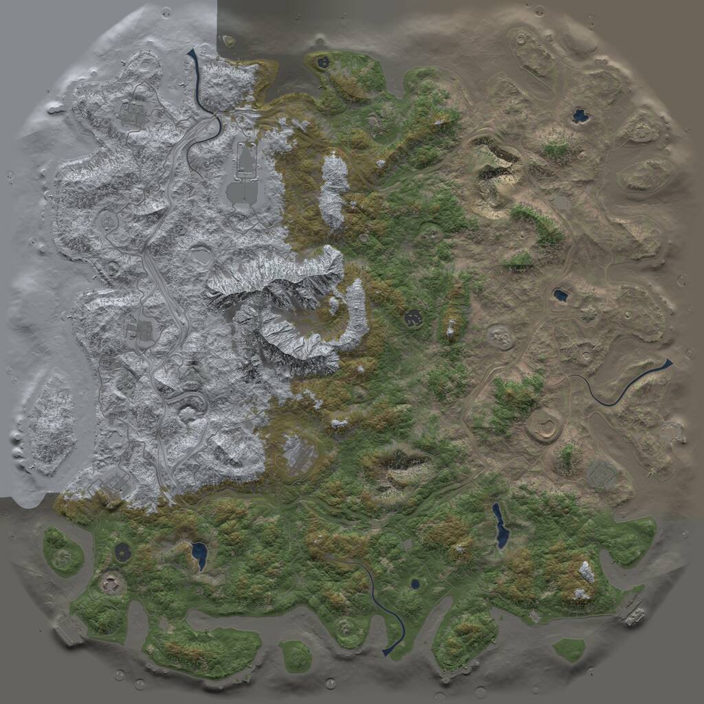 Rust Map: Procedural Map, Size: 6000, Seed: 1507704864, 17 Monuments
