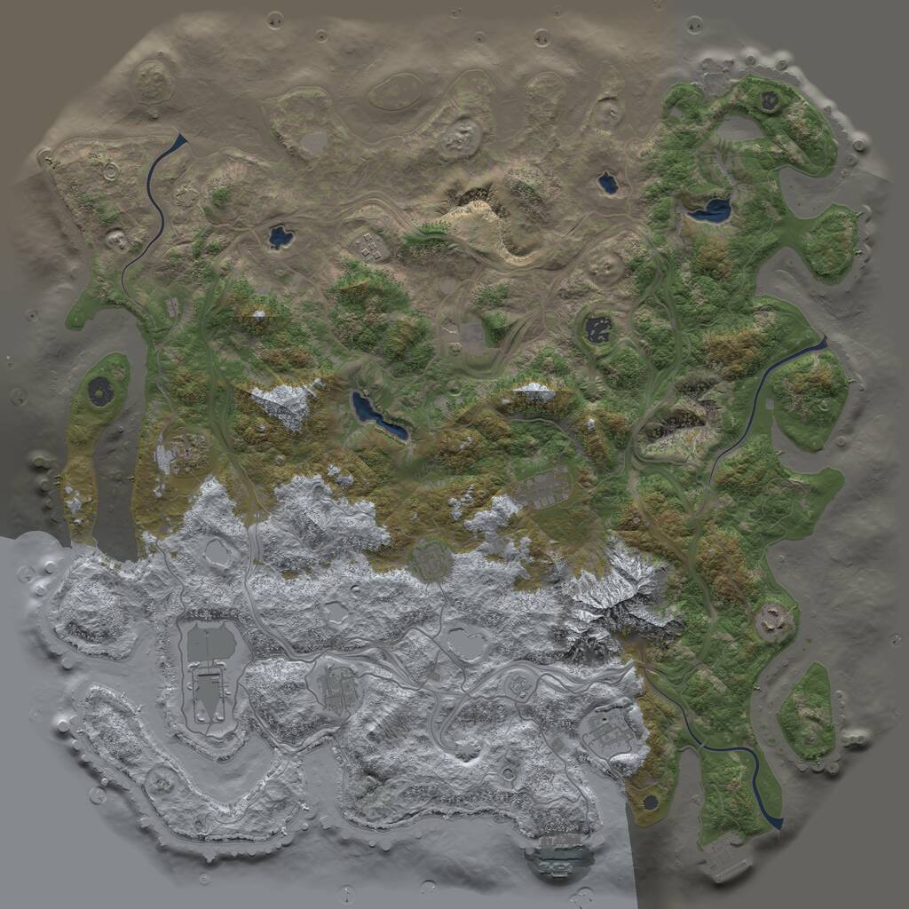 Rust Map: Procedural Map, Size: 5000, Seed: 337006434, 16 Monuments