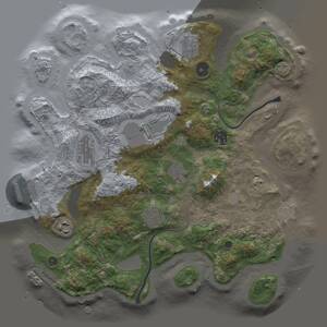 Thumbnail Rust Map: Procedural Map, Size: 3500, Seed: 645353916, 13 Monuments