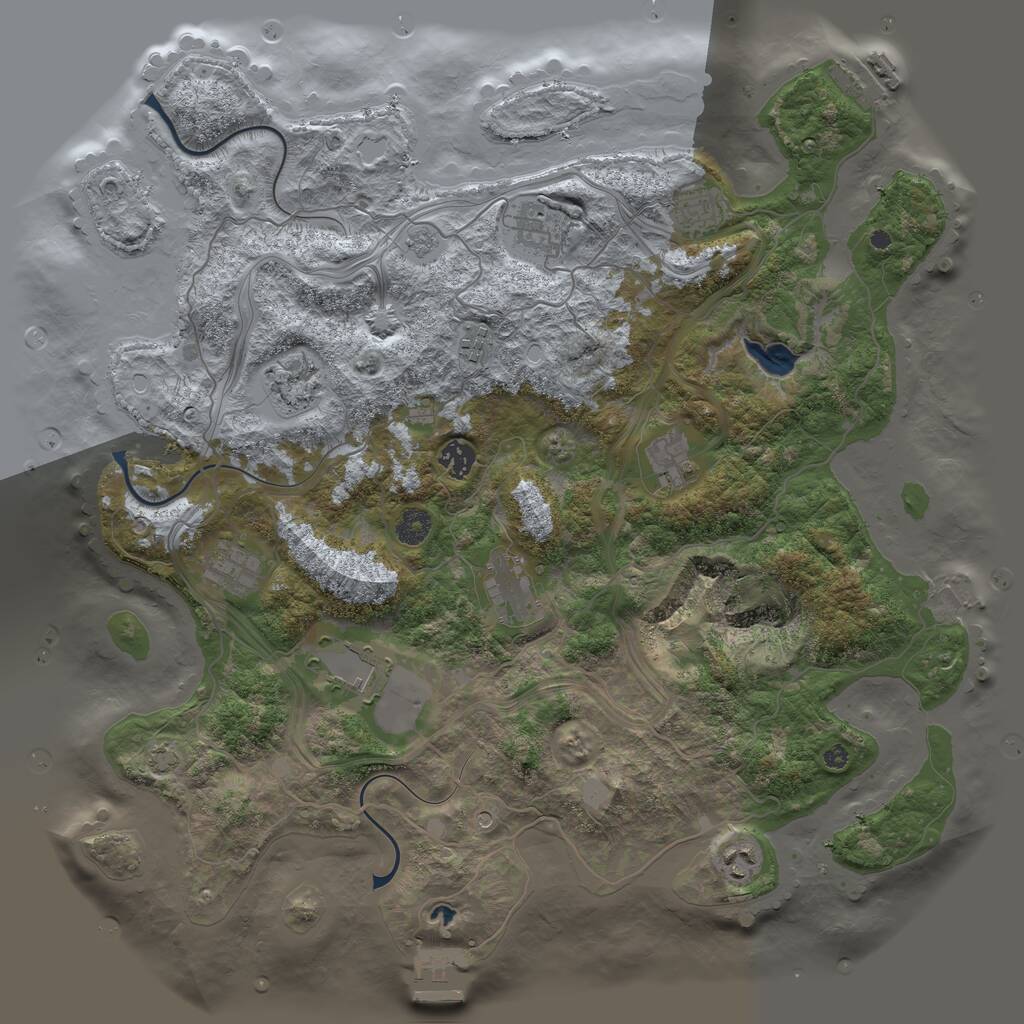 Rust Map: Procedural Map, Size: 4253, Seed: 814241193, 16 Monuments