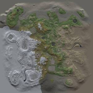 Thumbnail Rust Map: Procedural Map, Size: 3500, Seed: 931363433, 14 Monuments