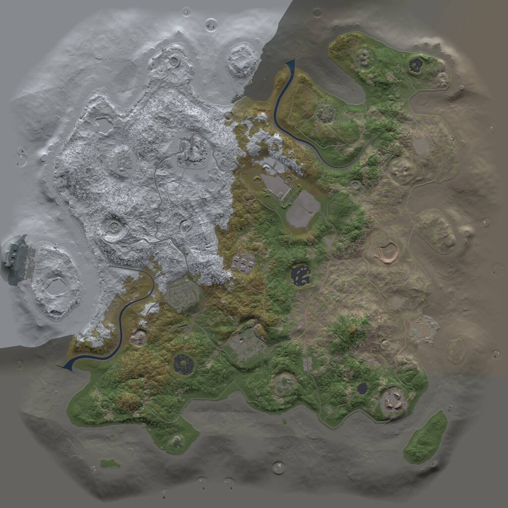 Rust Map: Procedural Map, Size: 3700, Seed: 21, 13 Monuments